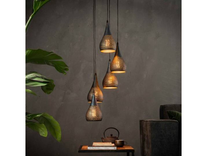 Liadomo Pendelleuchte Ocala Rondell, Lochmuster, Cluster Industr