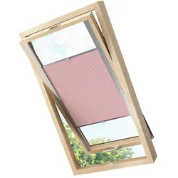 KS Handel 24 Dachfensterplissee Faltrollo Thermo verdunkelnd passend für Fakro 94x118  Beere