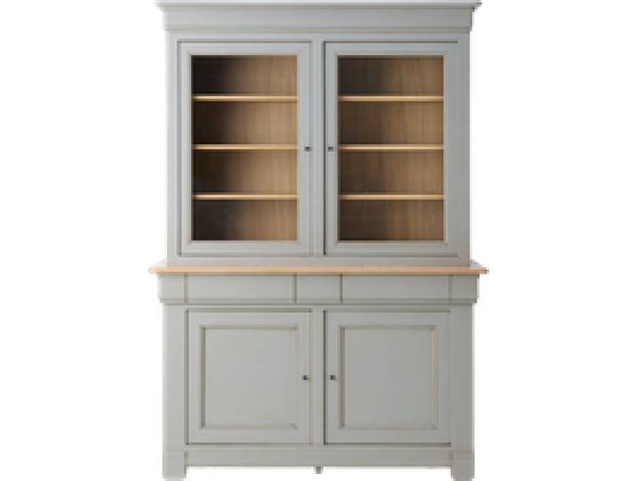 Buffet vaisselier bois massif 4 portes 3 tiroirs Embellie