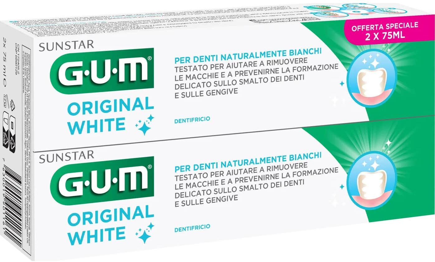 Gum Original White Pasta Dentífrica 2x75ml