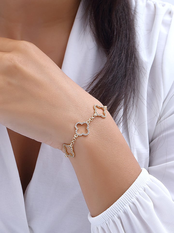 Nakkash Vergold. Armband mit Zirkonia - onesize