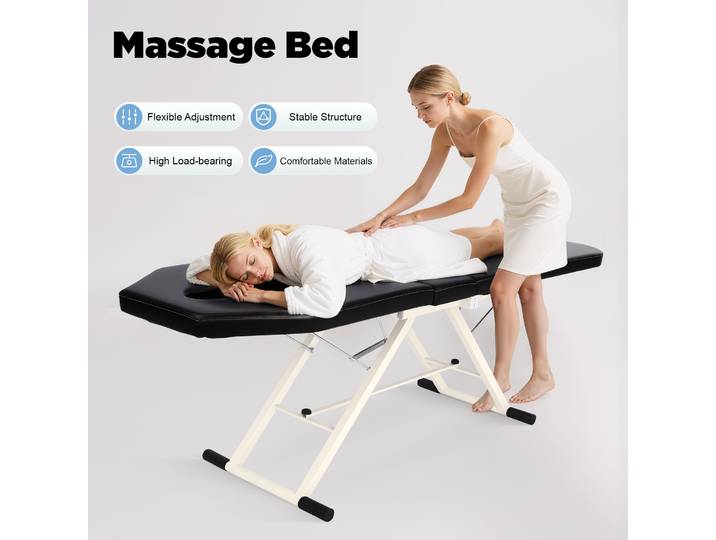 Table de massage pliable portable, table de thérapie pour salon de beauté et tatouage, chaise de spa légère, fauteuil de beauté inclinable réglable