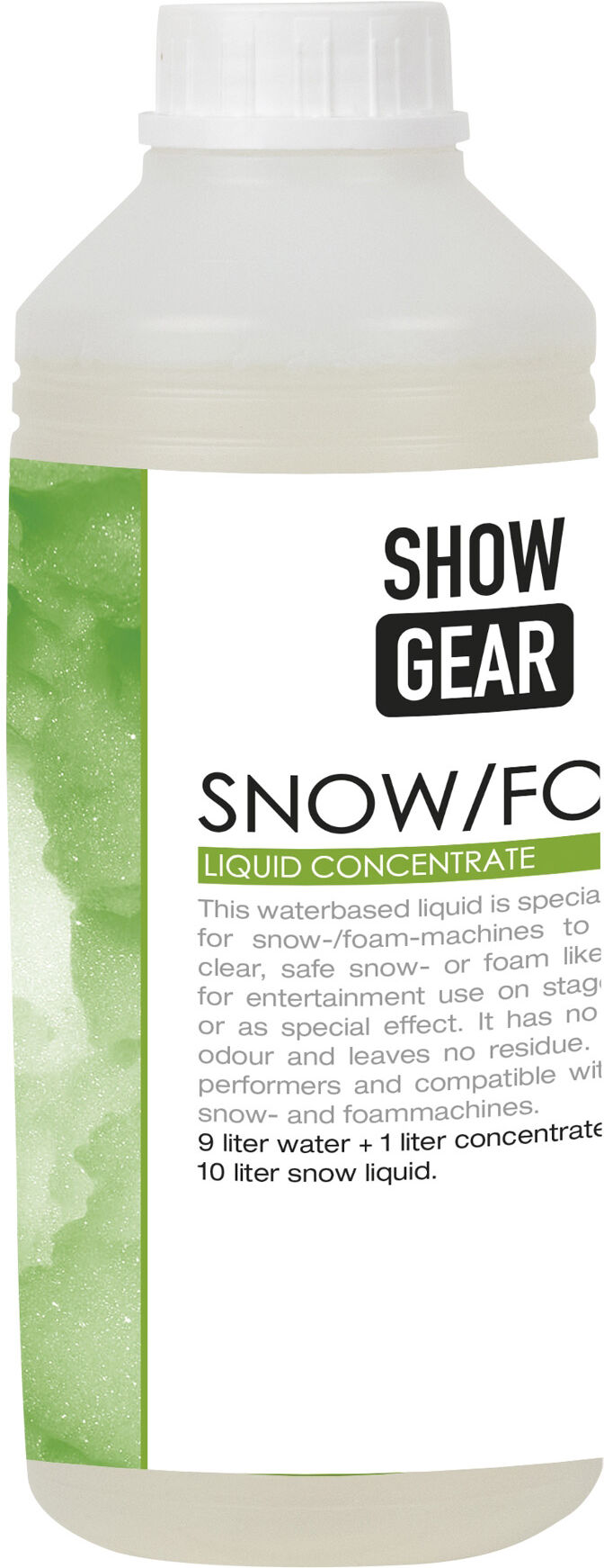Showgear Schnee-/schaumkonzentrat 1 Liter 1 Liter – Auf Wasserbasis