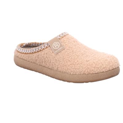 Pantoffel ROHDE "Tortora", Damen, Gr. 37, Textil, beige (natur), Schuhe, Hausschuh, Komfortschuh mit flauschigem Obermaterial