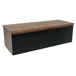 Badezimmerschrank mit Abdeckplatte Naturel Monza 119x30x45 cm Walnuss matt MONZA120BN