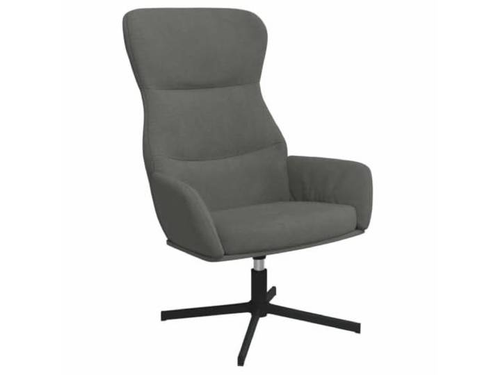 Relaxsessel Dunkelgrau Samt mit 360-Grad-Drehung Weicher Samtbezug,Metallgestell,Armlehnen,360 Grad drehbar,stabil,wohnzimmer