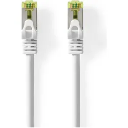 Nedis CAT7-Netzwerkkabel S/FTP RJ45 Stecker RJ45 Stecker 15.0 m Snagless Rund LSZH W (S/FTP, CAT7, 15 m), Netzwerkkabel