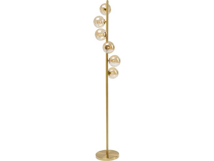 Lampadaire en acier doré et verre h160