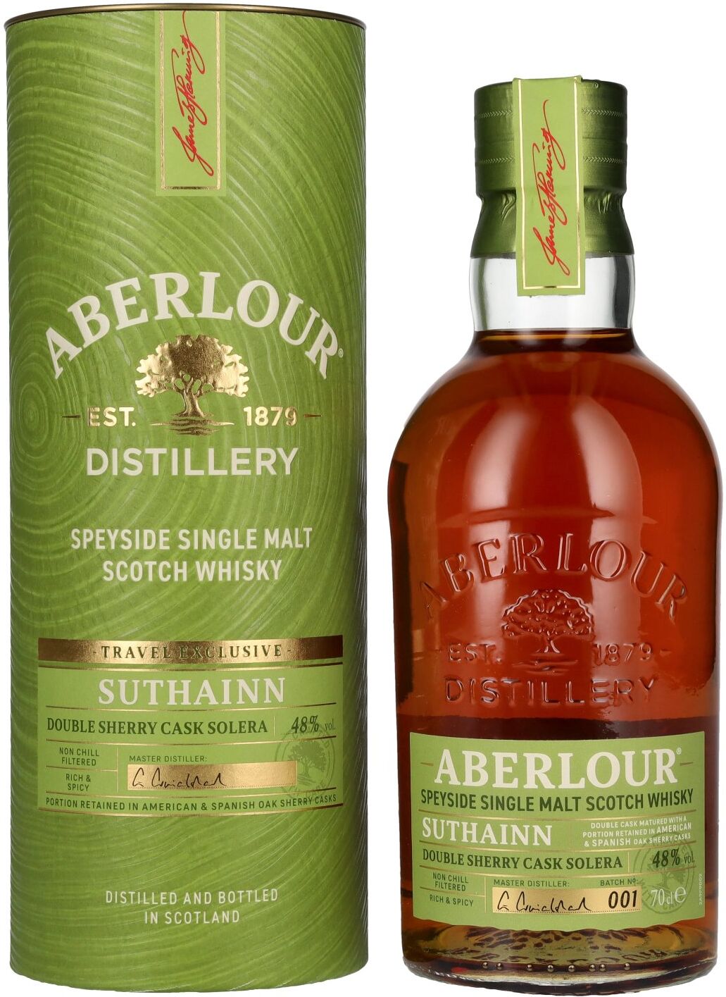 Aberlour SUTHAINN Double Sherry Cask Solera Travel Exclusive Speyside Single Malt Batch 001 48% Vol. 0,7l in Geschenkbox