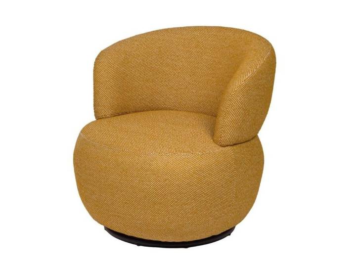 Fauteuil en tissu jaune Brice - Amadeus