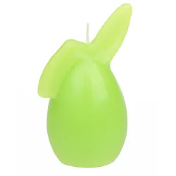 Figurenkerze "Ei mit Ohren" Limette 105/54 mm