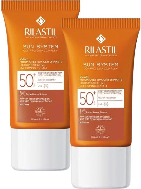 Rilastil Sun System Emulsión Solar Facial Color SPF50+ 2x40 ml