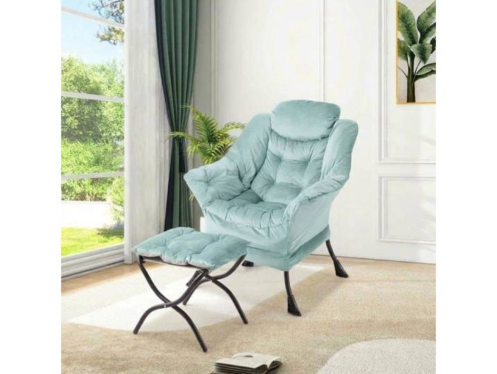 Folding Lounge Ottoman Chair Custom Green Household Ergonomic Modern