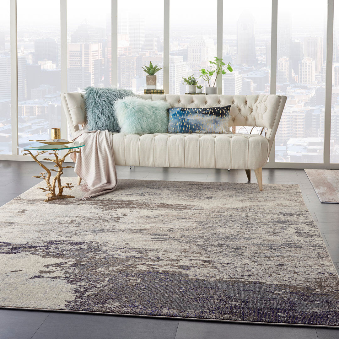 Rio Westford Abstract Area Rug Ivory Rectangle 201 x 292cm