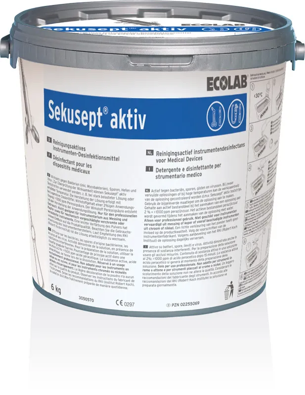 Ecolab Sekusept aktiv 6 Kg Instrumenten Reinigungs- und Desinfektionspulver auch für Endoskope 3060570