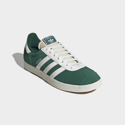 Sneaker ADIDAS ORIGINALS "GAZELLE", Herren, Gr. 38, grün (collegiate grün, sanftes weiß, collegiate grün), Leder, Synthetik, Schuhe Sneaker