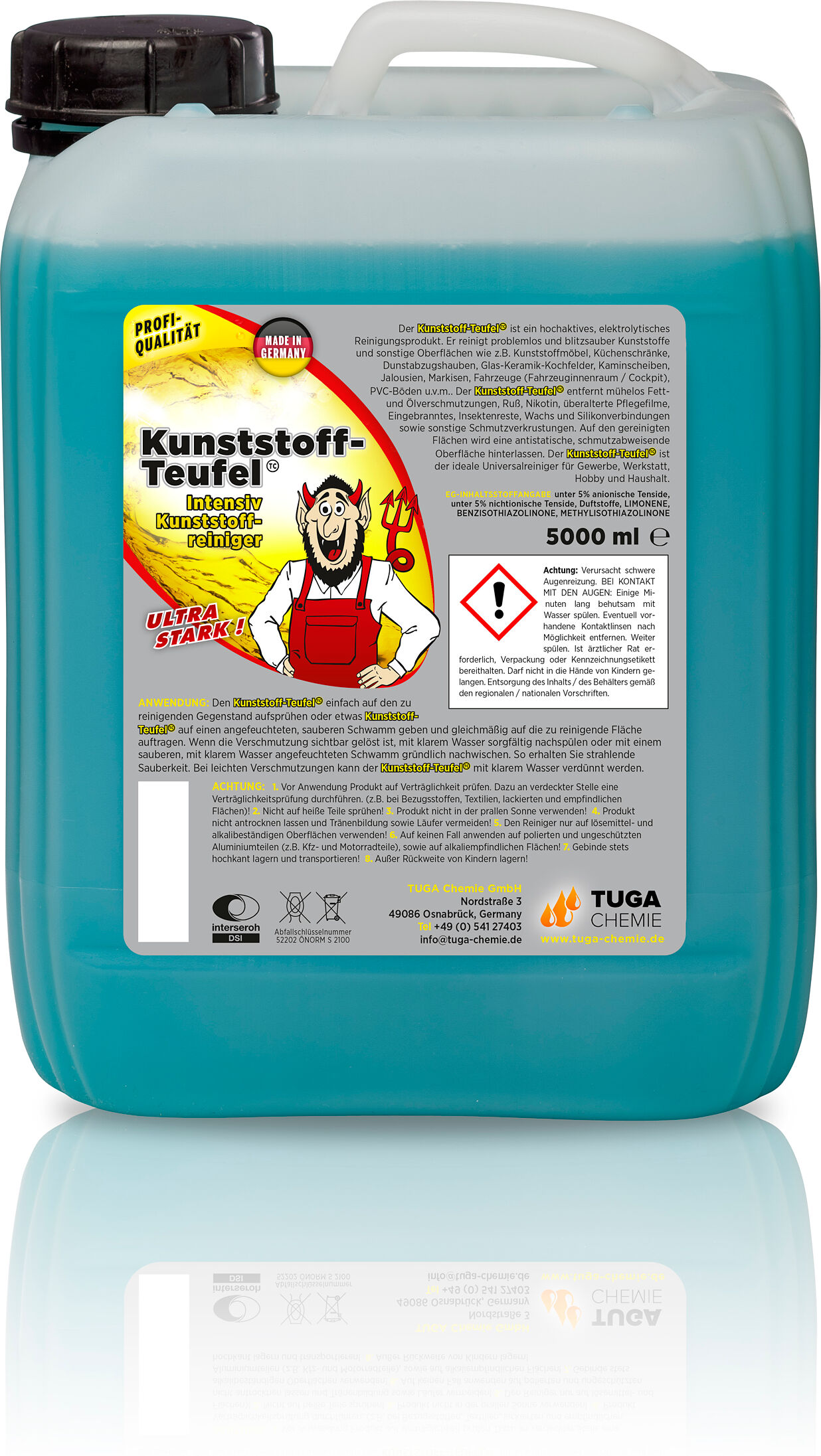 Tuga Kunststoffpflegemittel Kunststoff-Teufel (5 L) Kt5d 5l