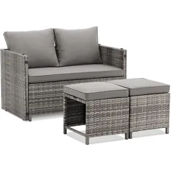 2in1 Polyrattan Gartenmöbel Jamaika