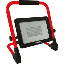 LED Strahler Baustrahler AKKU 50W, 3500lm, 6500K, IP54 , verstellbar, faltbares Bodengestell
