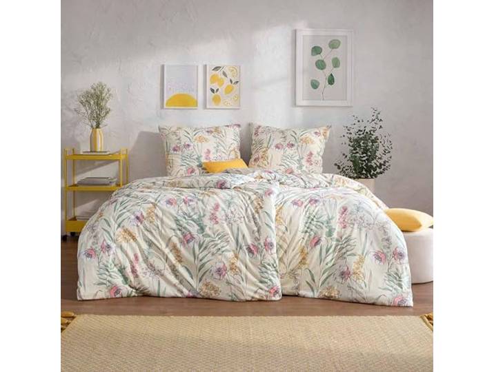ESTELLA Mako Interlock Jersey Bettwäsche Lyra 135x200 + 80x80 cm Fb. Natur