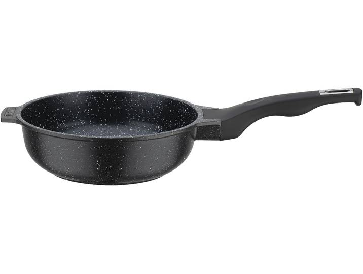 Schmorpfanne GSW Titanium Granit Advanced , schwarz, H:6,5cm Ø:20cm, Pfannen, Schmorpfanne, Schmorpfanne aus Aluminium-Guss mit Antihaft-Versiegelung