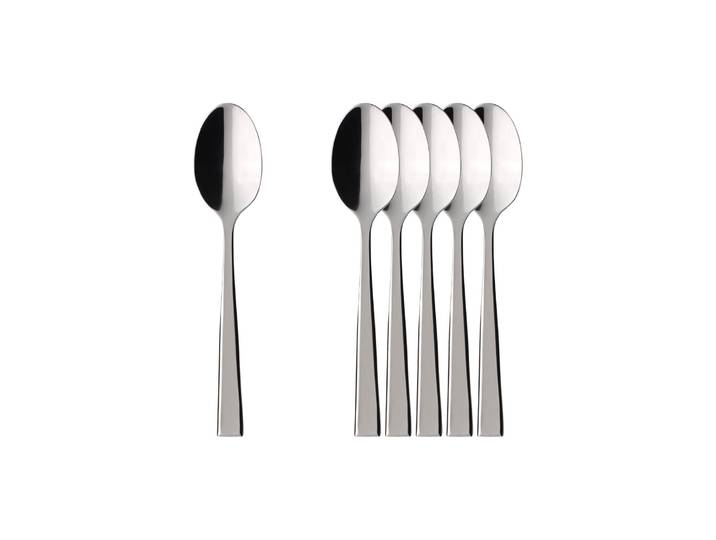 Esslöffel VILLEROY & BOCH Espressolöffel Victor 6er Set edelstahl , silber (edelstahl), B:3,5cm L:11,4cm, Esslöffel, Esslöffel, Spülmaschinenfest