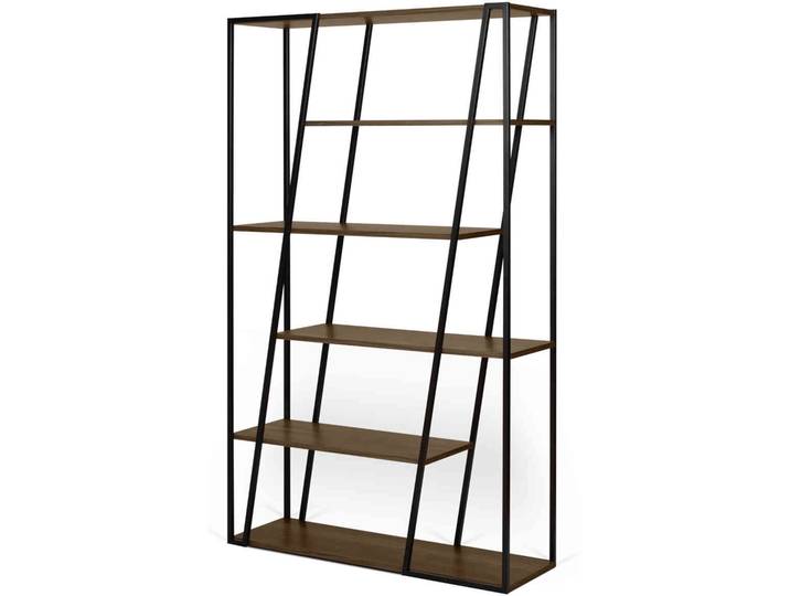 Bibliothèque 4 étagères en métal noir - BI0037