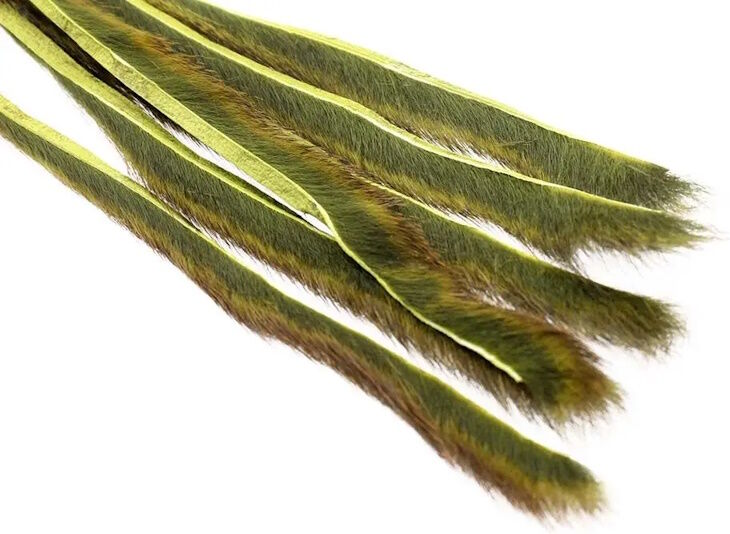 Flyco Pine Squirrel Zonker Strips-Olive