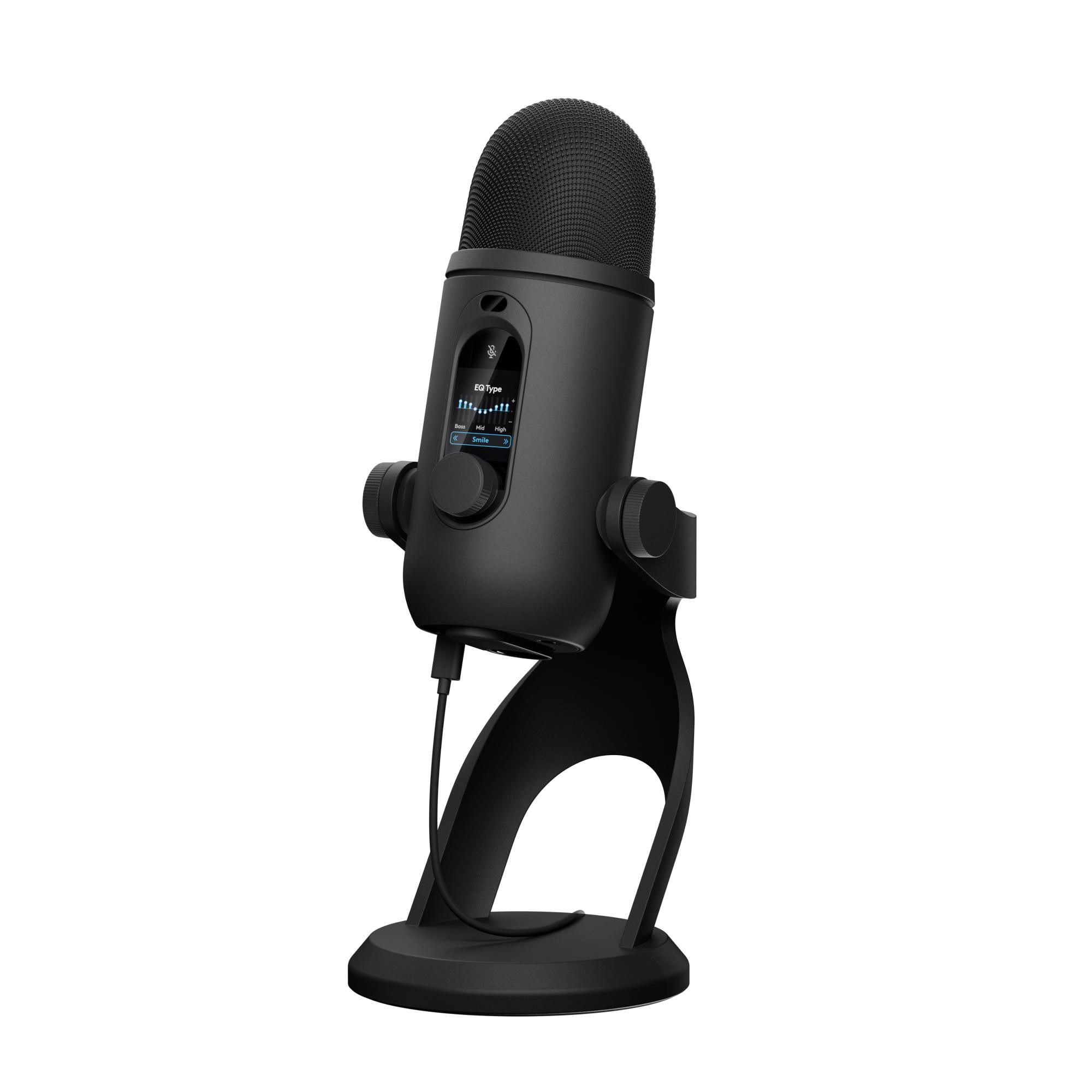 Logitech Gaming Logitech G Yeti 2 USB Gaming Mikrofon | KI-Rauschunterdrückung, Blue VO!CE, 24 Bit/48 kHz & RGB Display, Schwarz 988-000591