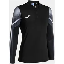 JOMA Elite XI Lauf-Sweatshirt Mädchen 110 - schwarz/antrazith 164