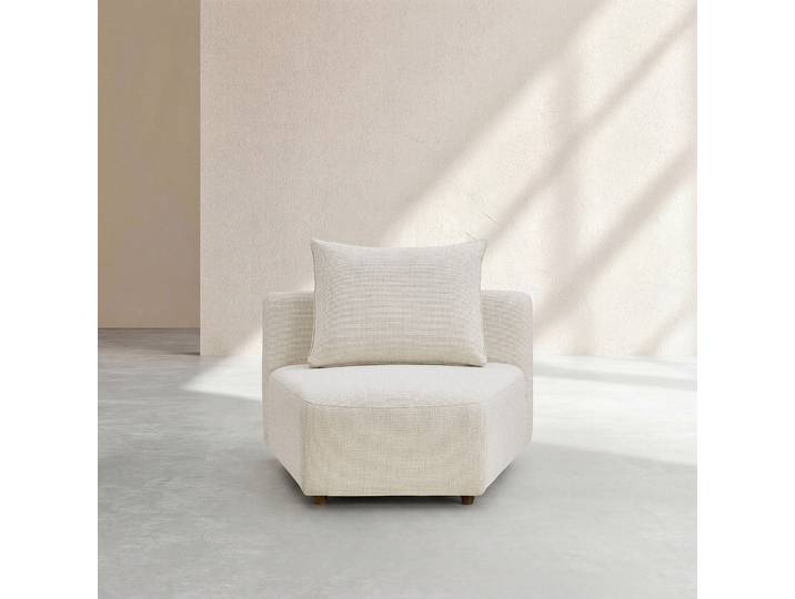 HABITAT - Chauffeuse en tissu garnie de plumes - Beige - Capri