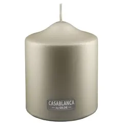 Stumpenkerze Metallic champagner 10cm