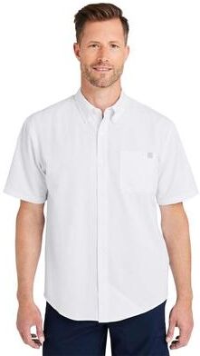 HUK H150154 Athletic Men's Kona Solid Shirt in White size Large   Polyester/cotton/spandex blend