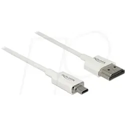 DELOCK 85149 - Kabel HDMI-A Stecker > HDMI Micro-D Stecker, 3D 4K, Slim, 1 m