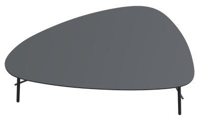 Beistelltisch meet by Paperflow Lazy, Trapezform, furniertes MDF, Stahlgestell, B 930 x T 500 x H 400 mm, schwarz/schwarz