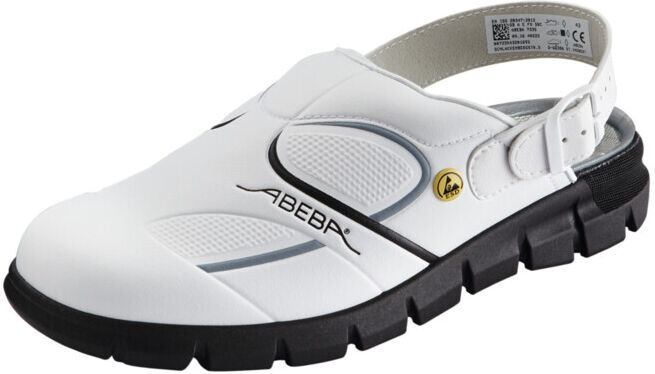 ABEBA Sabots blanc/noir 37335, OB, Pointure UE: 41 (37335 GR.41)