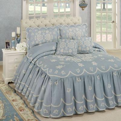 Touch of Class Primrose Grande Bedspread Set Sterling Blue, Full / Double, Sterling Blue