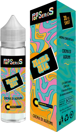 Croma Vape Mama Mia Pop Series Liquido Shot 20ml Crema Agrumi