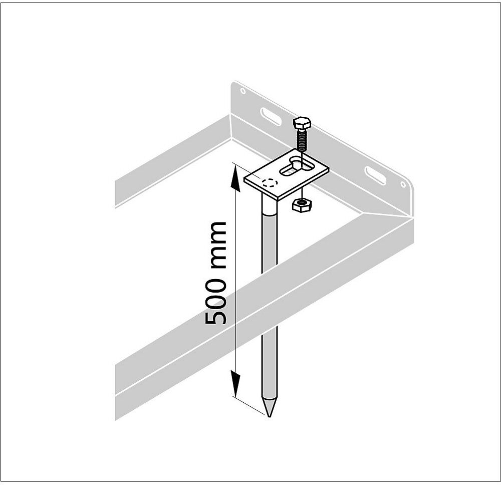 Bodenanker, VE 2 Stk, inkl. Montagematerial WSM