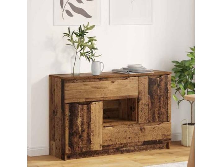 HEFZGDB Schlankes Sideboard mit Schubladen aus Holzwerkstoff Weiß, modernes Sideboard mit Kugellager-Schubladen für Wohnzimmer, funktionales mit Aufbewahrung für Esszimmer