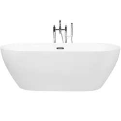 BADEWANNE FREISTEHEND 75x160x58 cm weiß Carrera