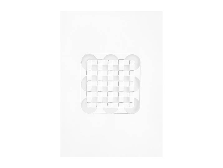 MOEBE Relief kunstwerk circles & squares 21x29,7 cm Off White