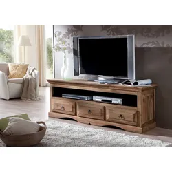TV-Board Sheesham 150x45x55 grau geölt LEEDS #43
