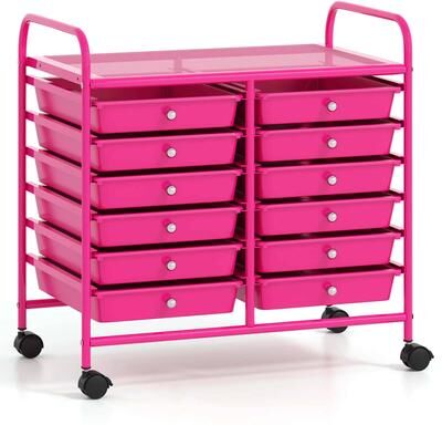 12-Drawer Rolling Storage Cart Mobile Utility Cart on Wheels