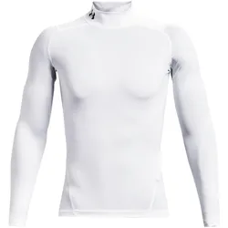 Under Armour, Herren, Sportshirt, UA Hg Armour Comp Mock Ls (XXL), Schwarz, Weiss
