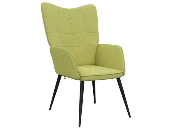 Relaxsessel Grün Stoff mit Stahlgestell Weiche Polsterung,bequemer Stoffbezug,Design mit Quadraten,Stahlgestell,maximal 110 kg pro Sitzplatz