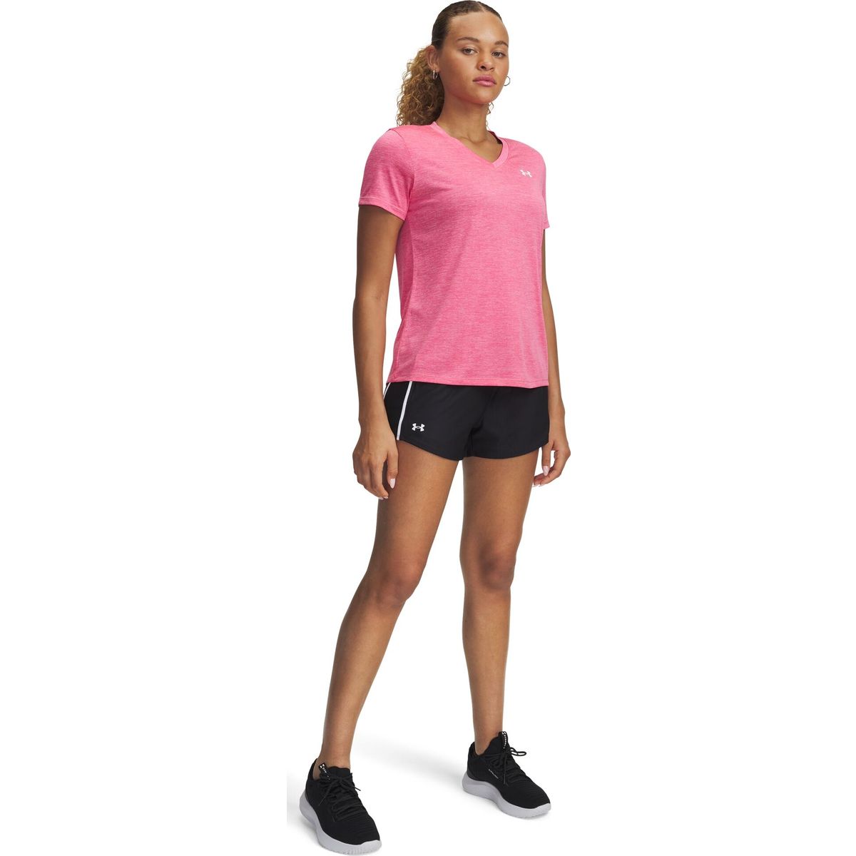 Under Armour Tech Play Up Shorts black white (002) XL 1389882-002-XL