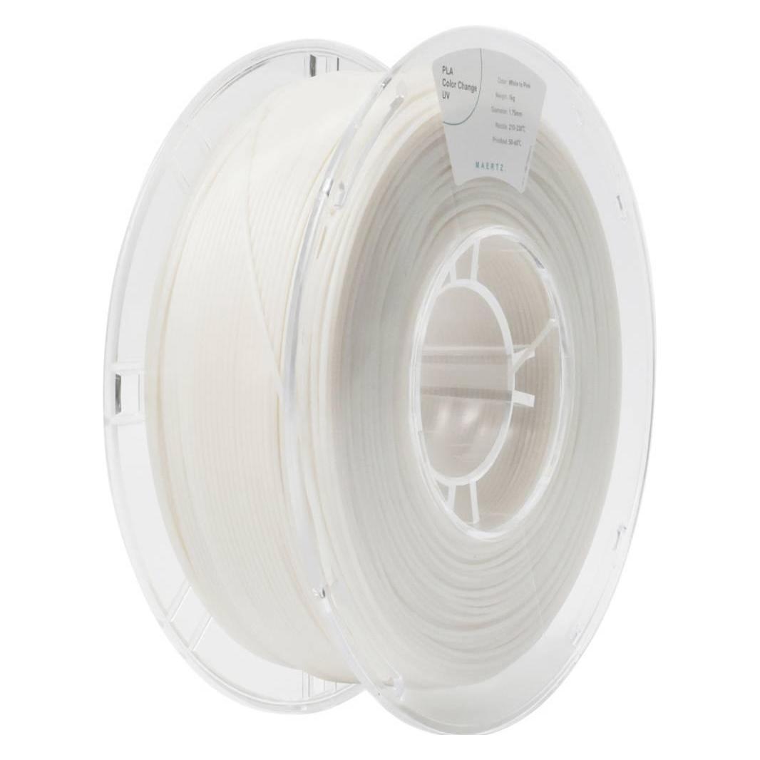 Maertz PLA Color Change UV White to Pink 1.75 mm 1.000 g (PLA, 1000 g, 1.75 mm) (PMMA-1017-003)