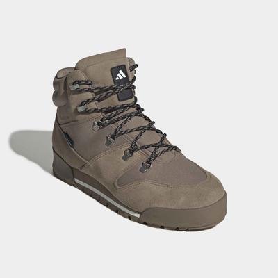 Winterboots ADIDAS TERREX "SNOWPITCH CLIMAWARM", Herren, Gr. 44, braun (khaki six, khaki six, semi impact orange), Leder, Schuhe Winterboots, gefüttert