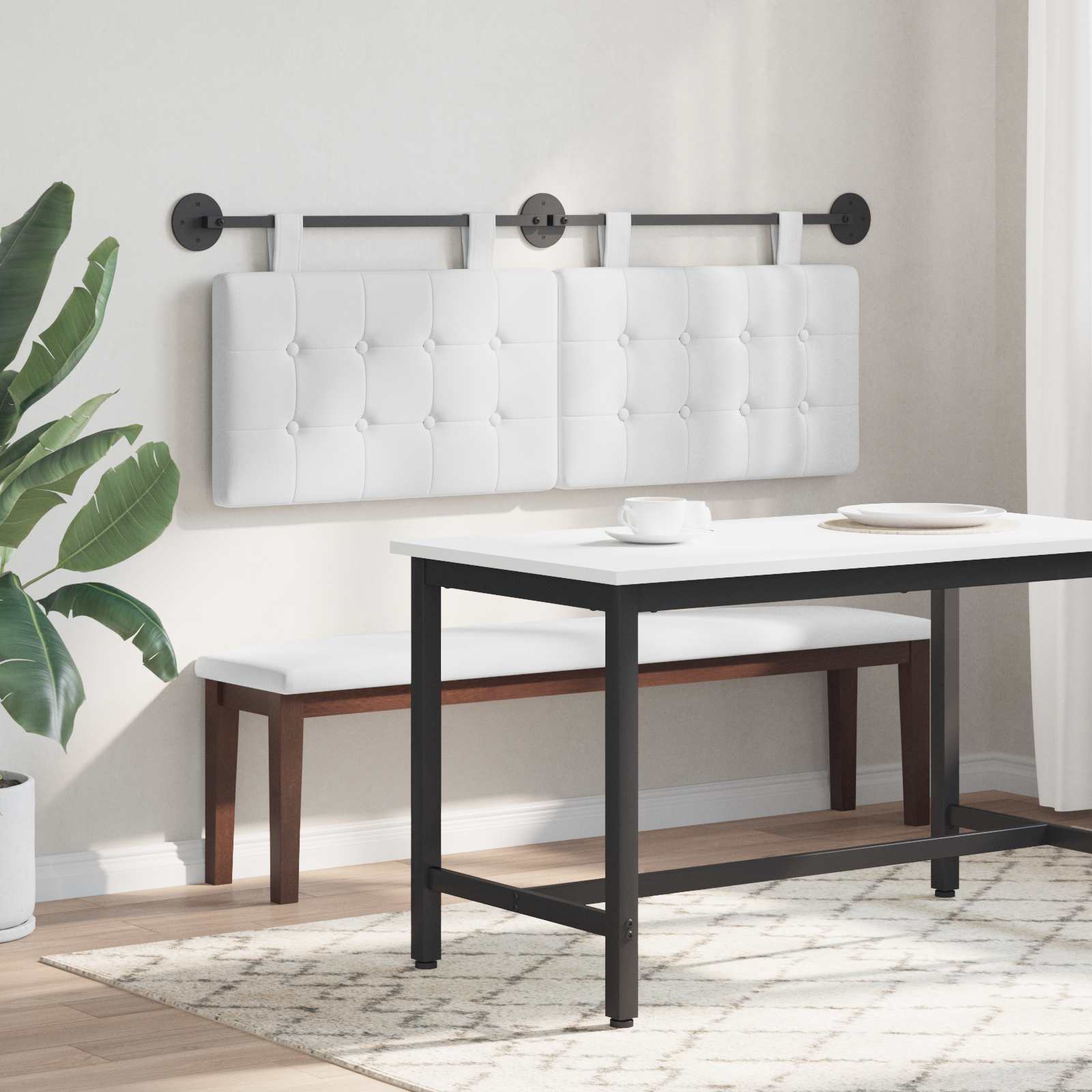 vidaXL Tête de lit suspendue tissu